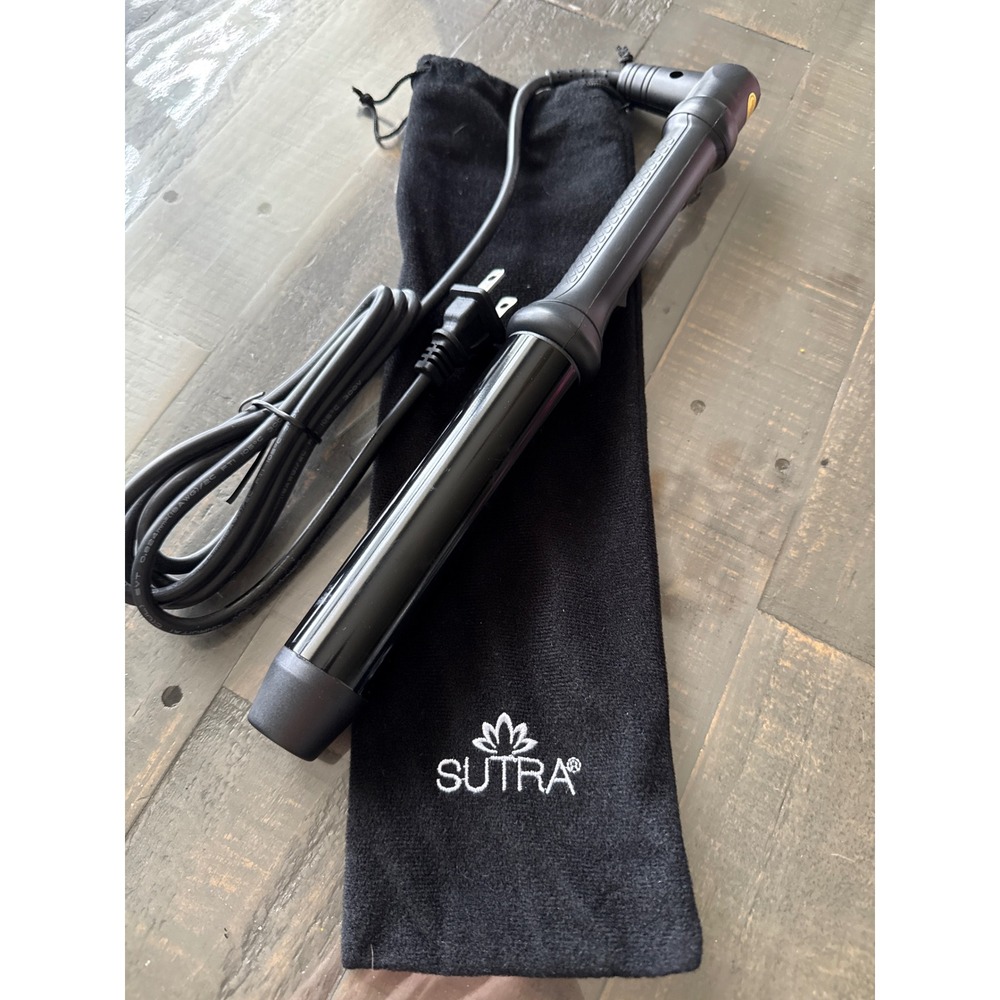 Sutra Beauty Professional Ceramic Curling Wand Black Hair Styling Tool with Bag